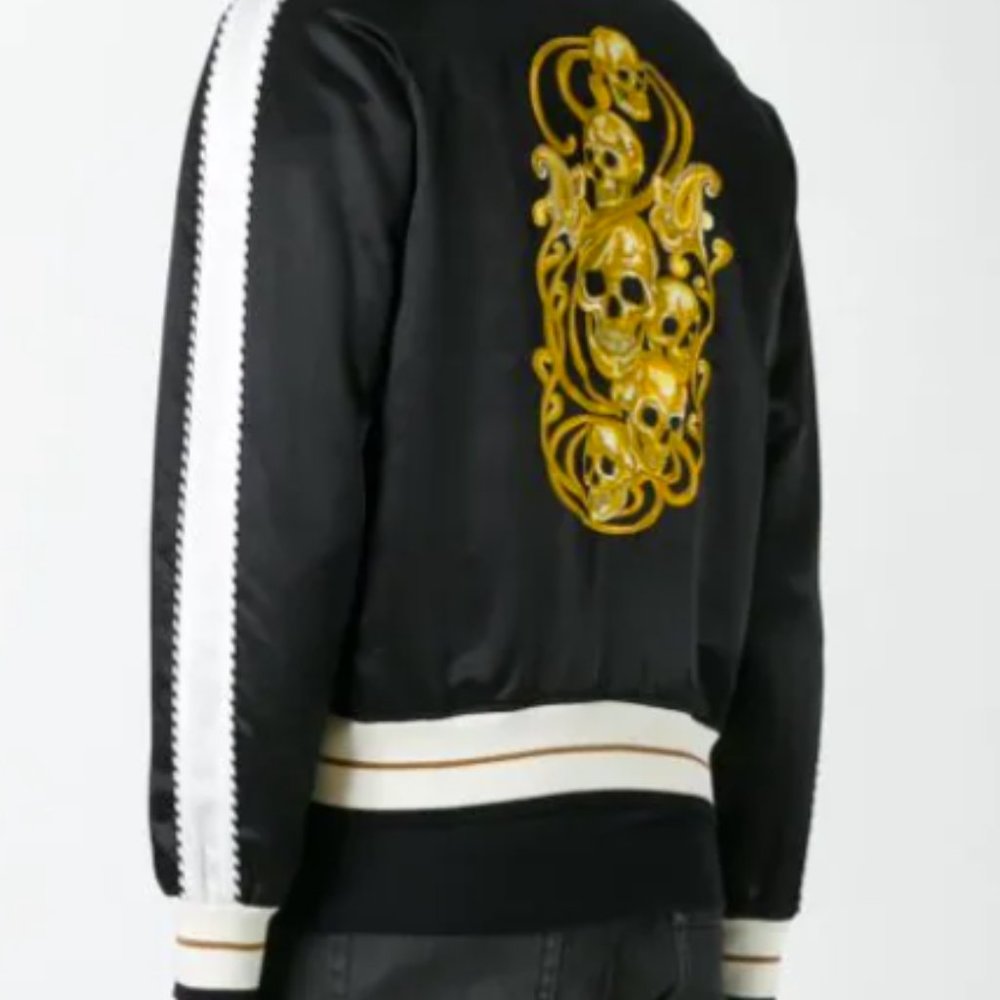 Alexander McQueen skull embroidered bomber jacket - Picture 6 of 10